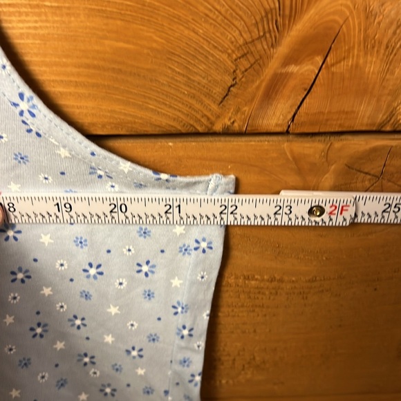 Cascade Blues women’s Tank Shirt top light blue floral XL‎ 18 lightweight summer - Picture 2 of 8